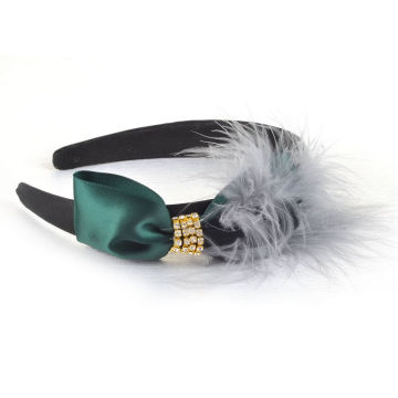 Feather Satin Velvet Headband en Corée (XHB1315)